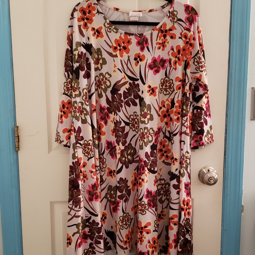 Plus Size Floral Swing Dress